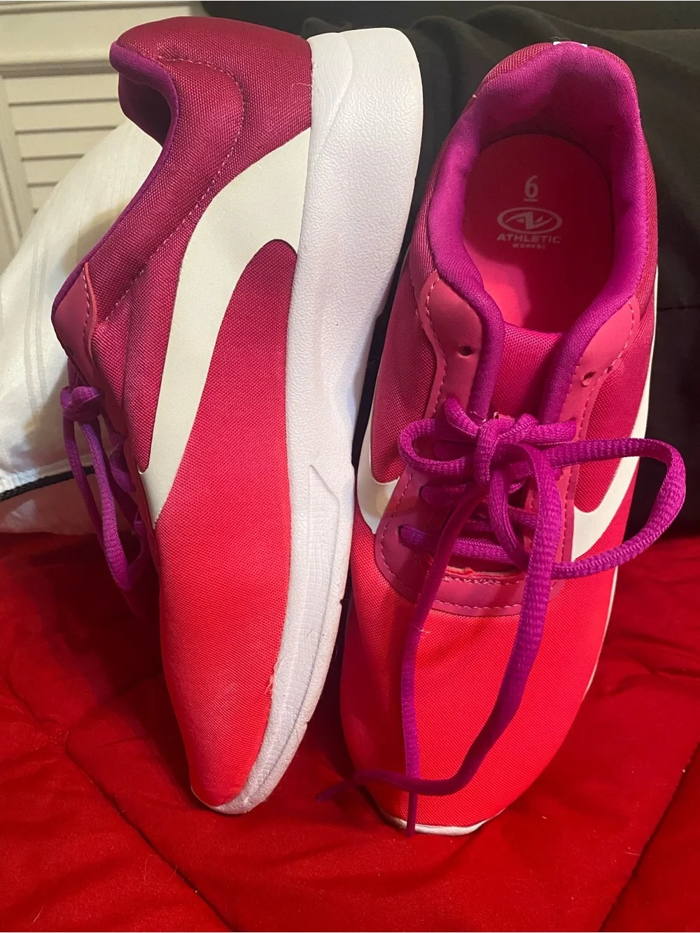 Athletic Works Bright Pink and Fuchsia Running Sneakers